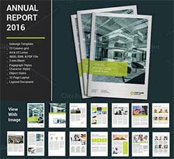 indesign模板－企业年刊(通用型/32页)：Annual Report 2016